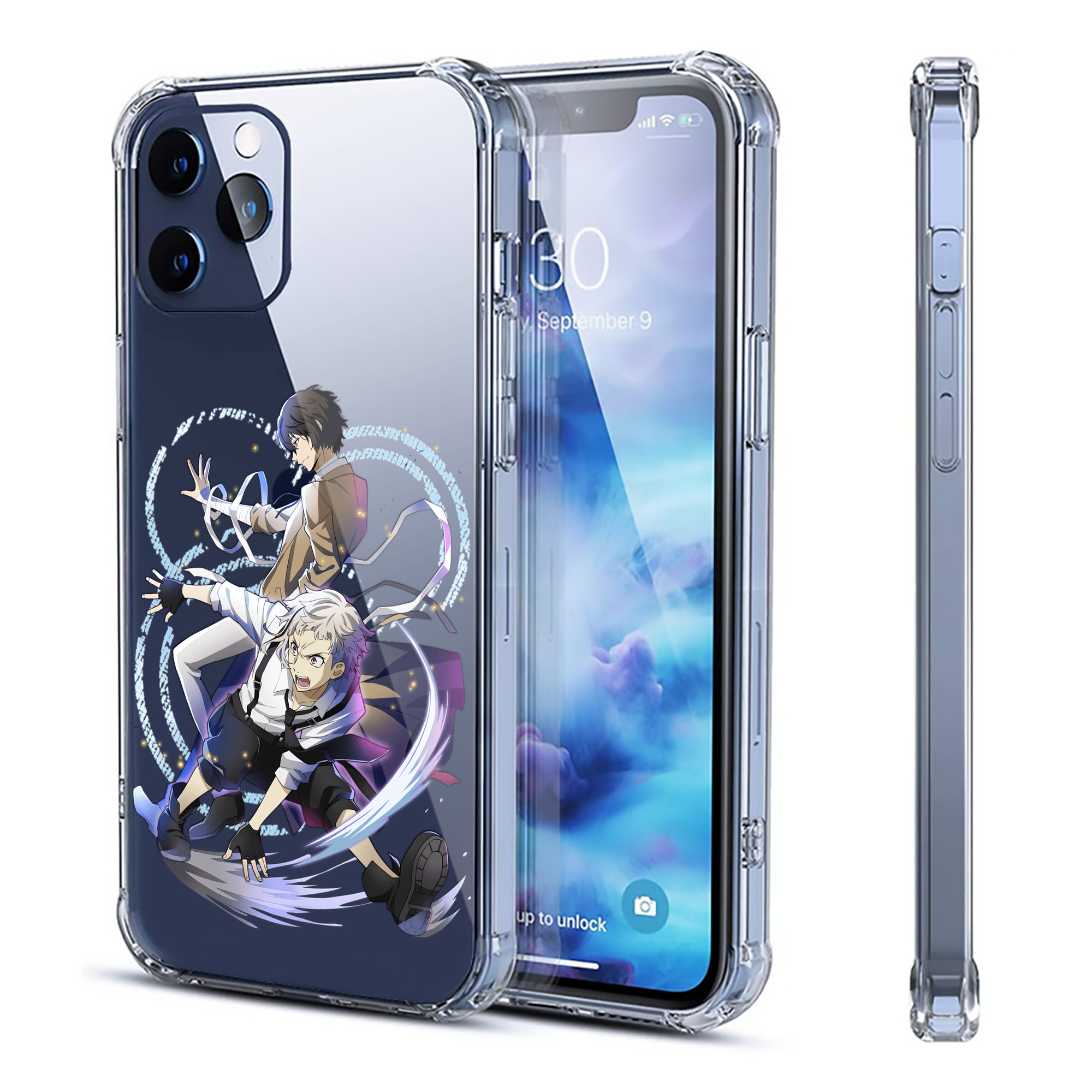（画像用） 文豪ストレイドッグス Bungo Stray Dogs 【iPhone 12シリーズ対応】透明スマホケース（クリアソフトケース）